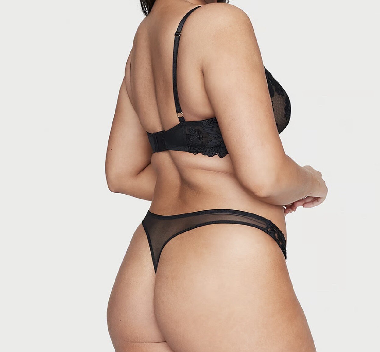 Floral Embroidered Thong Panty