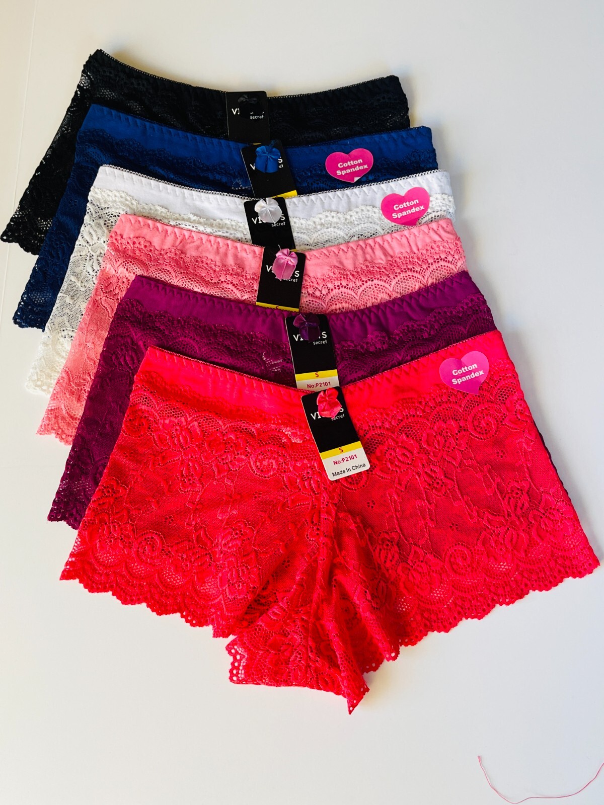 Boyshort Lace Shortie 3/6/12 Brief Boxer Lace Undies Panties Underwear 2101 S-4X