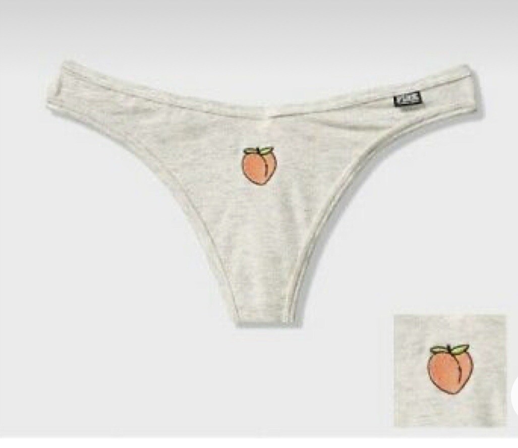victoria’s secret PINK COTTON THONG PANTY Gray color xsmall