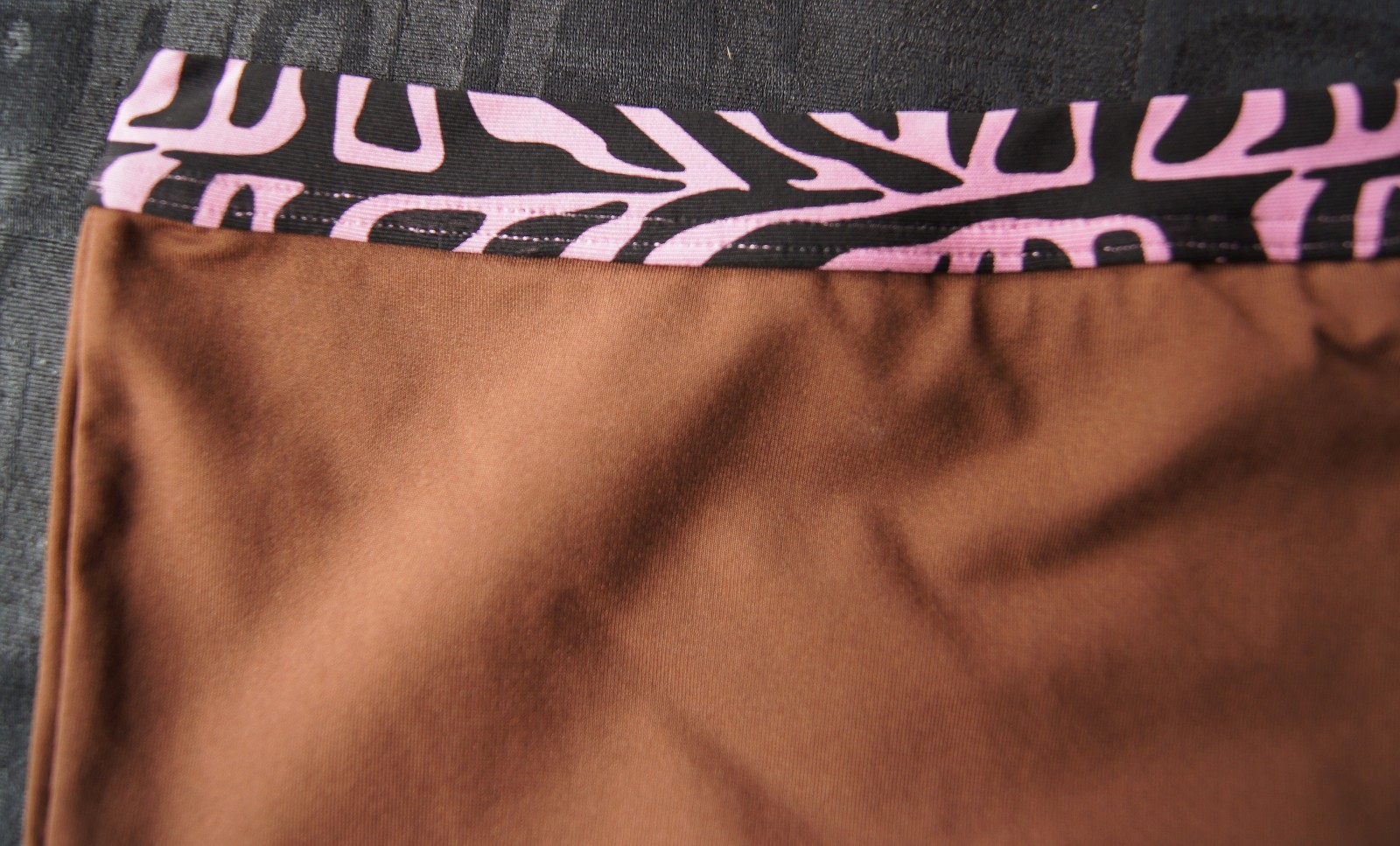 Marlies Dekkers Brown Shorts With A Black/Pink Zebra Trim