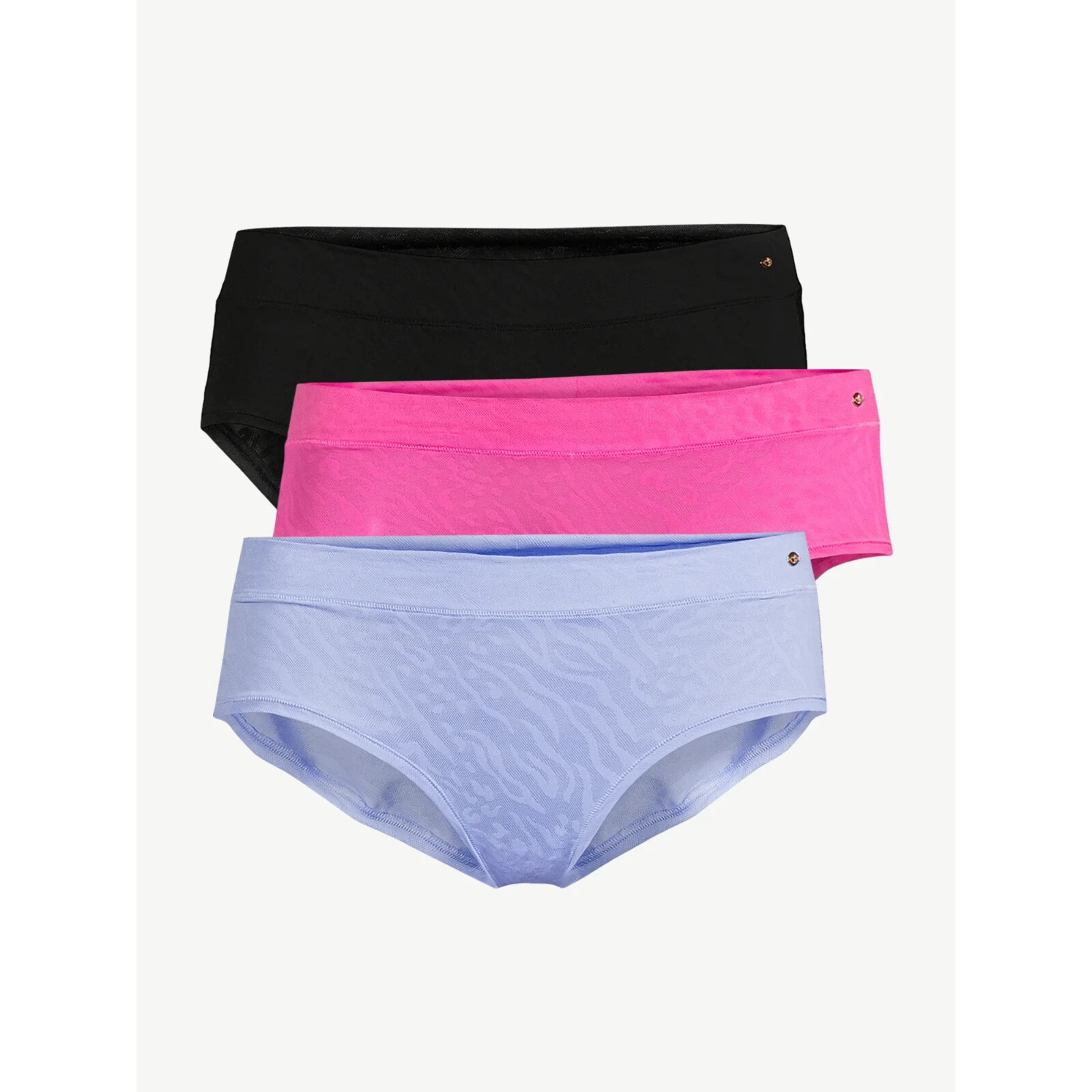 Sofia Intimates Women’s Lace Hipster Panties 3 Pk Size XL Rose/hydrangea/black