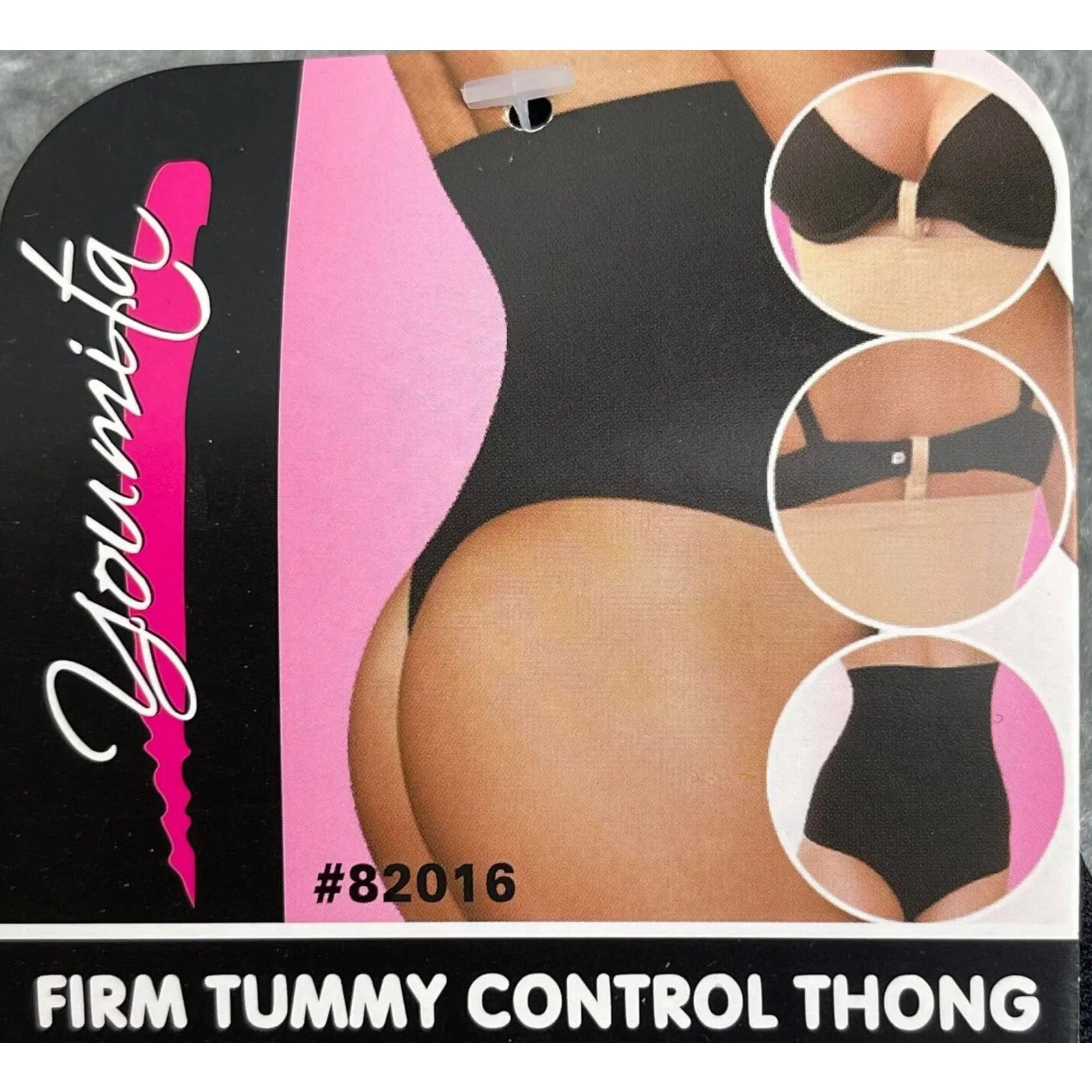 Youmita Firm Tummy Control Thong Shaper Panties, #82016, (S/M , Black)