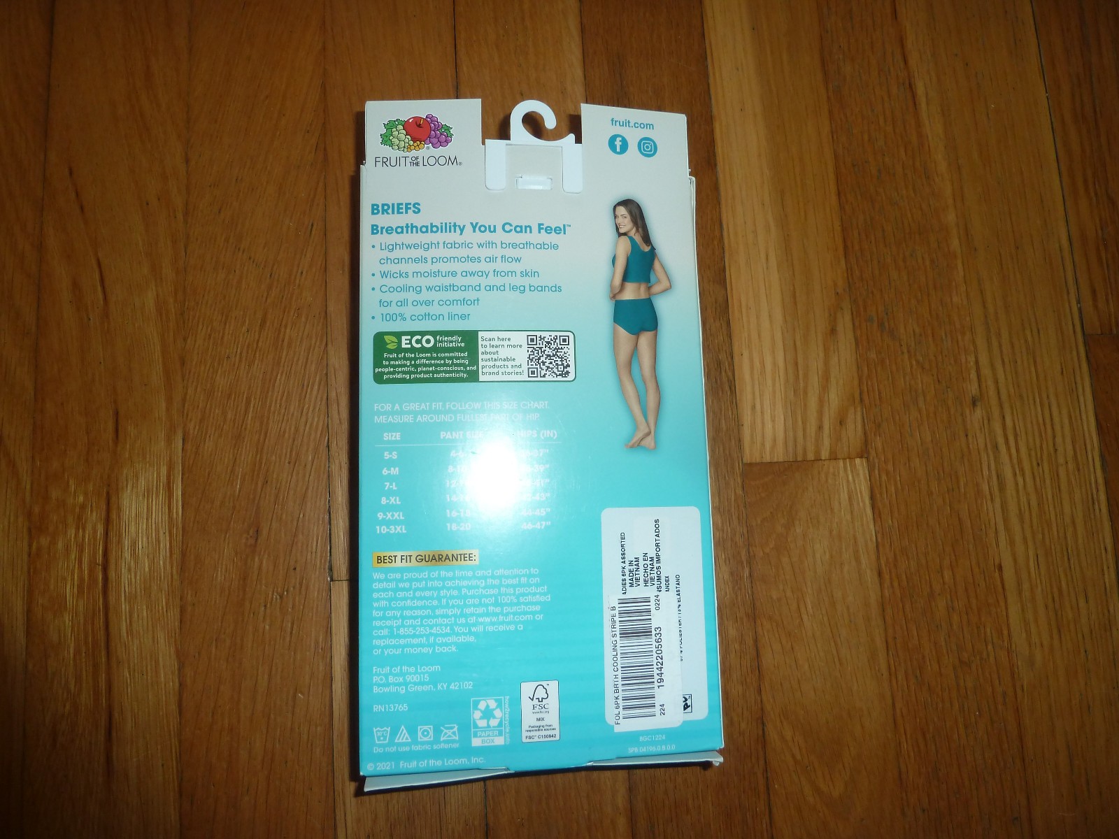 6 PR. Women’s FRUIT OF THE LOOM ~BREATHABLE~TRI-COOL Max BRIEF PANTIES SZ 10/3XL