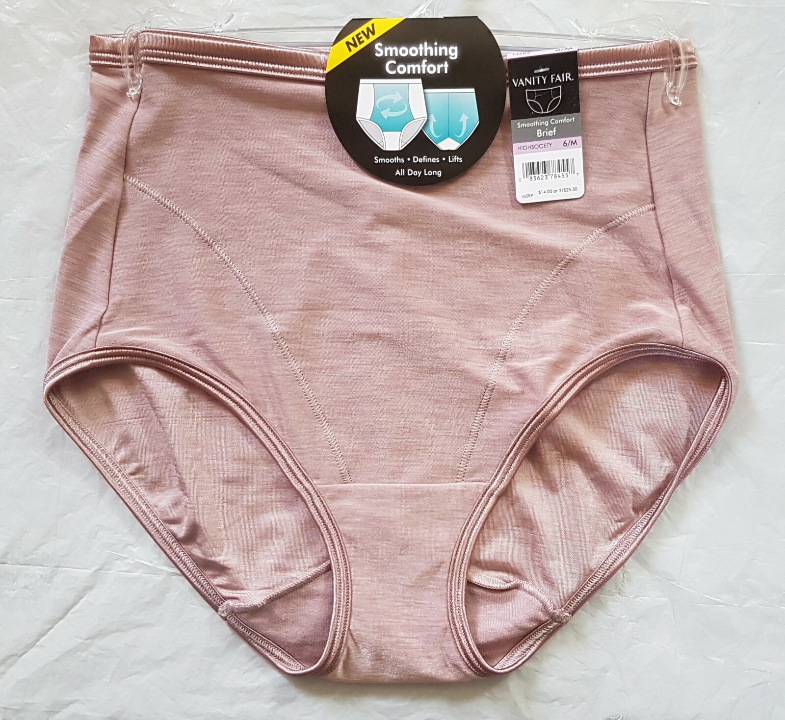 NWT Vanity Fair Smoothing Comfort Illumination 13263 brief panty panties 6 7 8