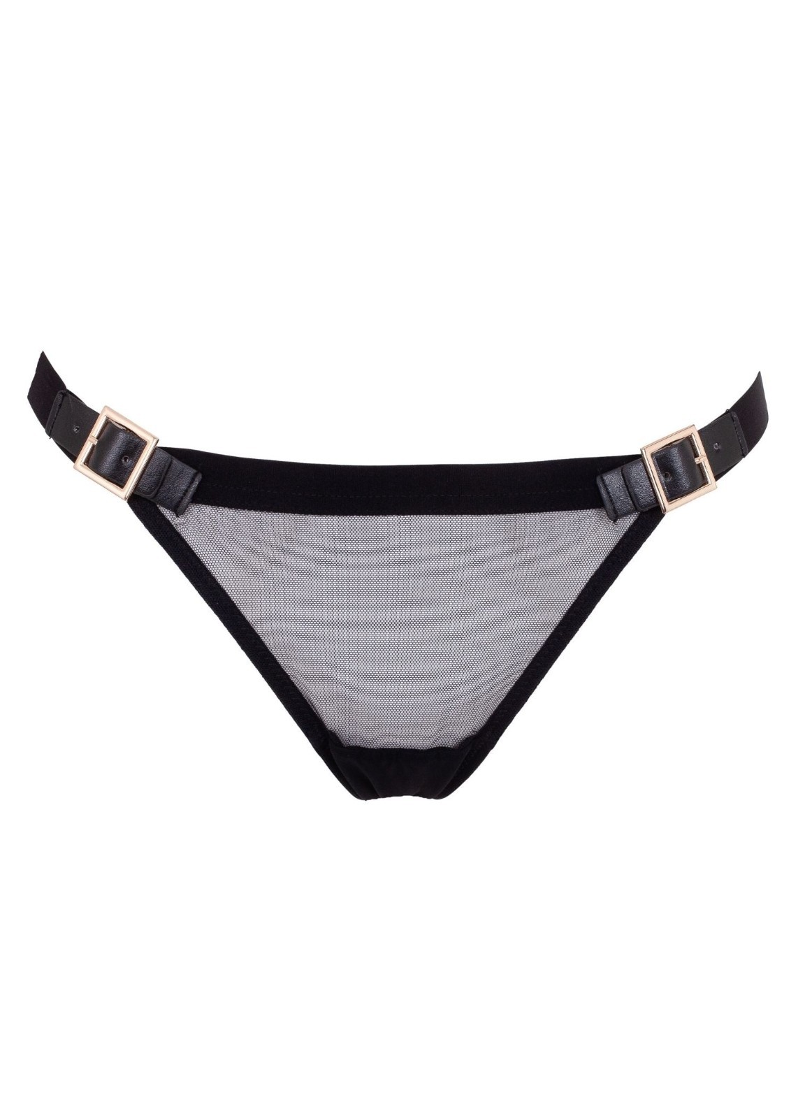 BLUEBELLA L10125 Womens Black Buckle & Mesh Slade Thong Size US 6/S