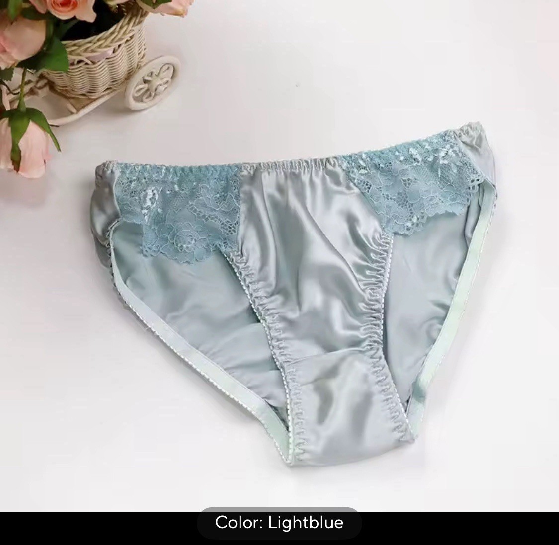 2 Pieces-Luxury 100% mulberry silk panties briefs bikinis-US Size L/XL-