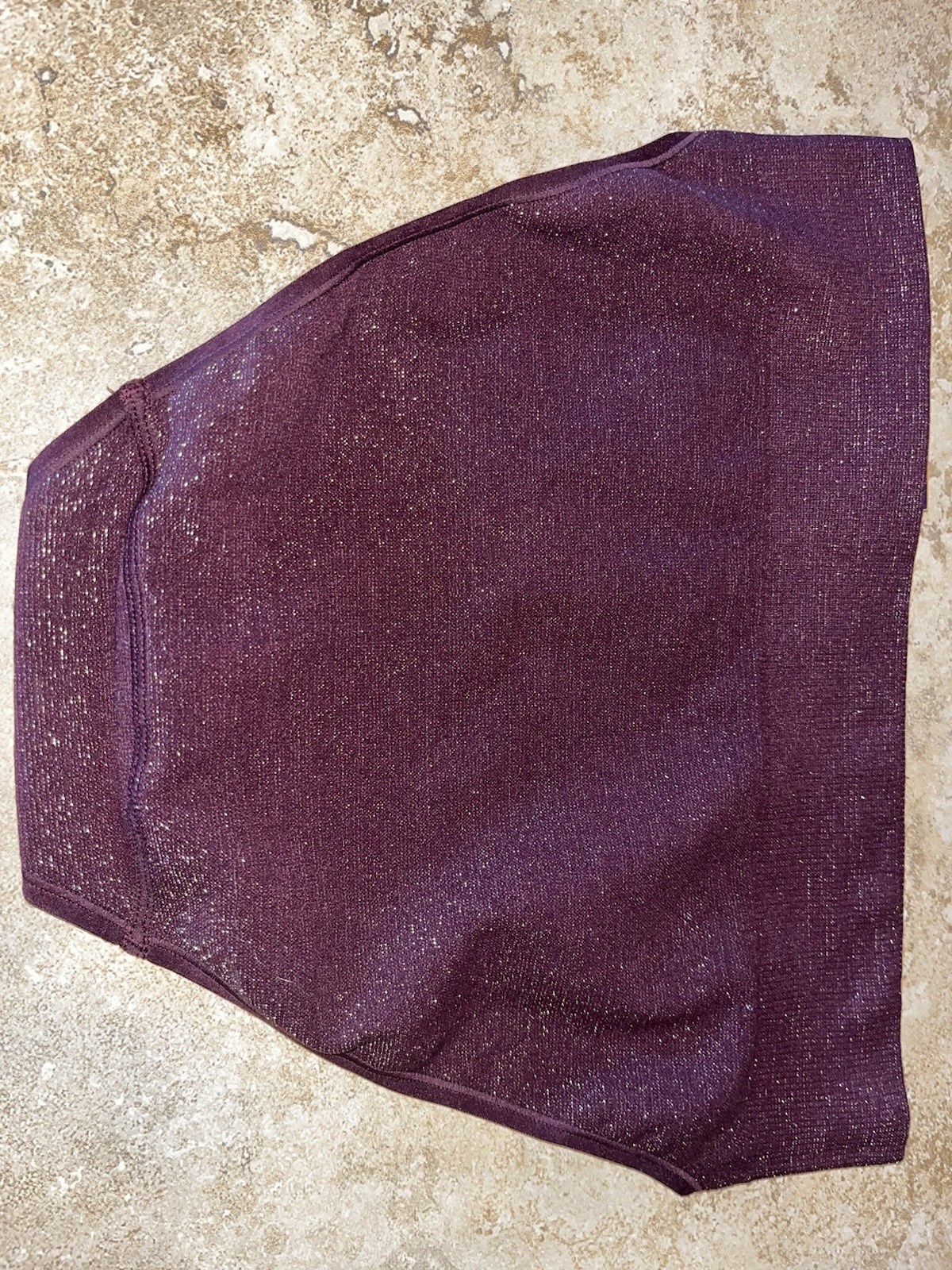 NWT Maidenform Maroon Metallic Seamless High Leg Bikini Panty Small 5