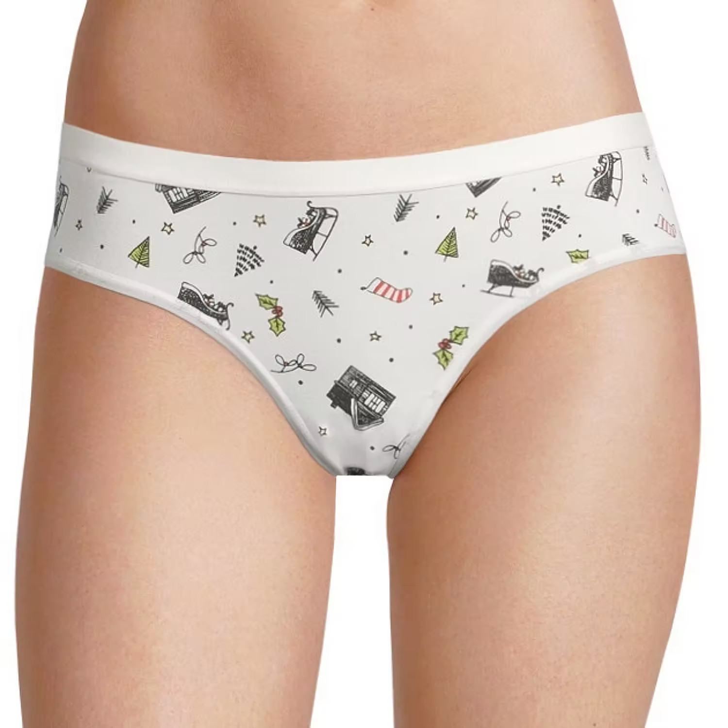Arizona Body Organic Cotton Christmas Holiday Cheeky Panty Size XL
