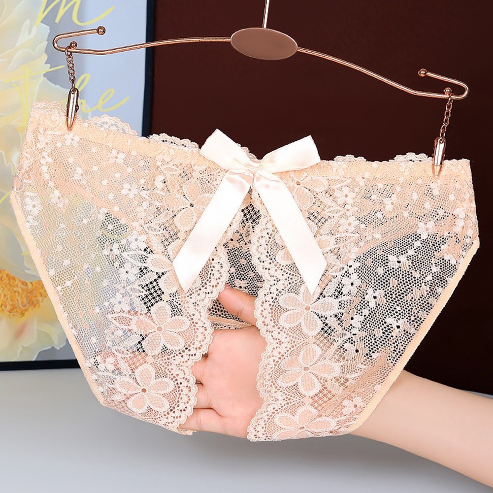 Glamorous Womens SeeThrough Panties featuring a Unique Crotchless Style