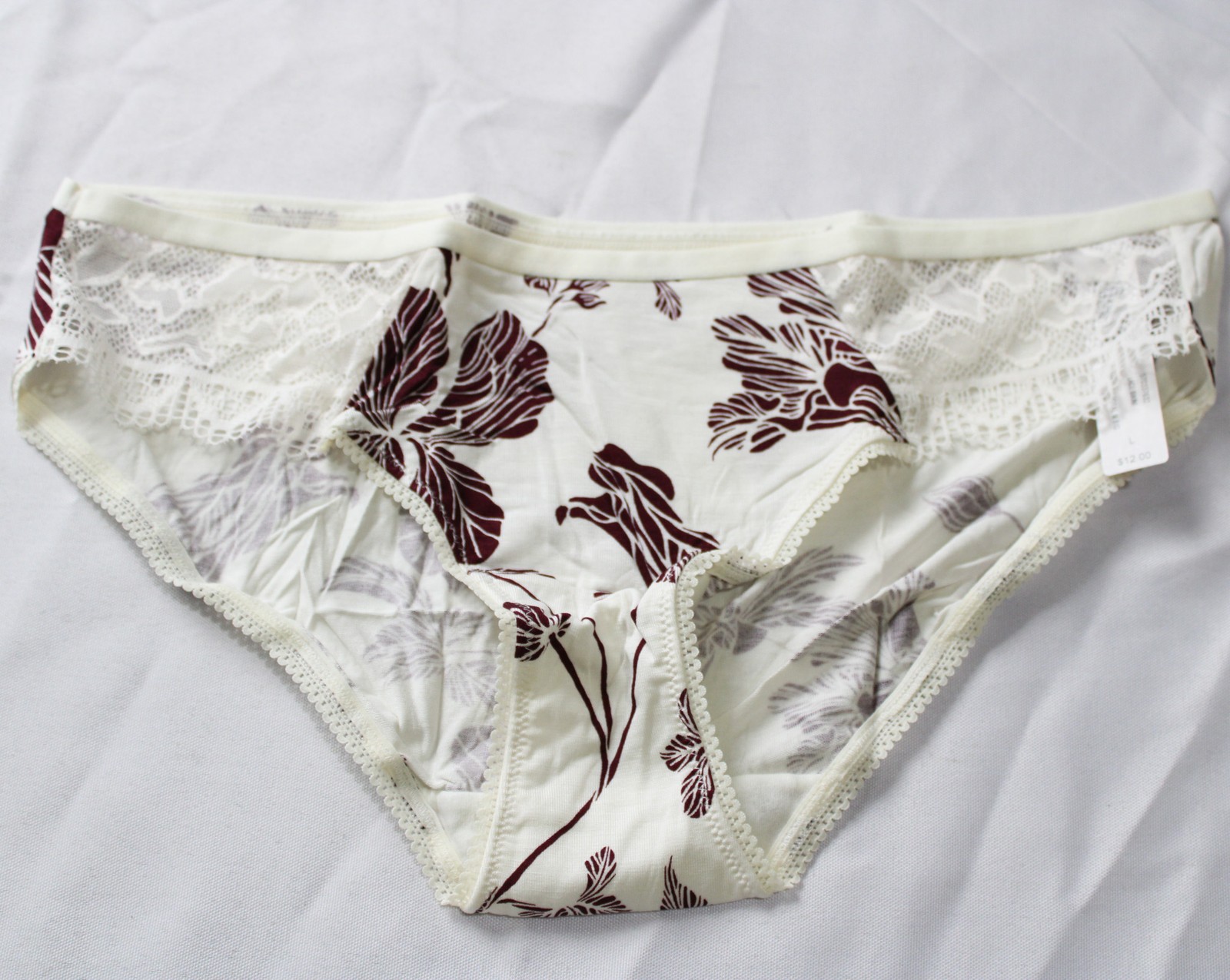 Soma Women’s Embraceable Bikini Panty With Lace DH3 Autumnal Large NWT