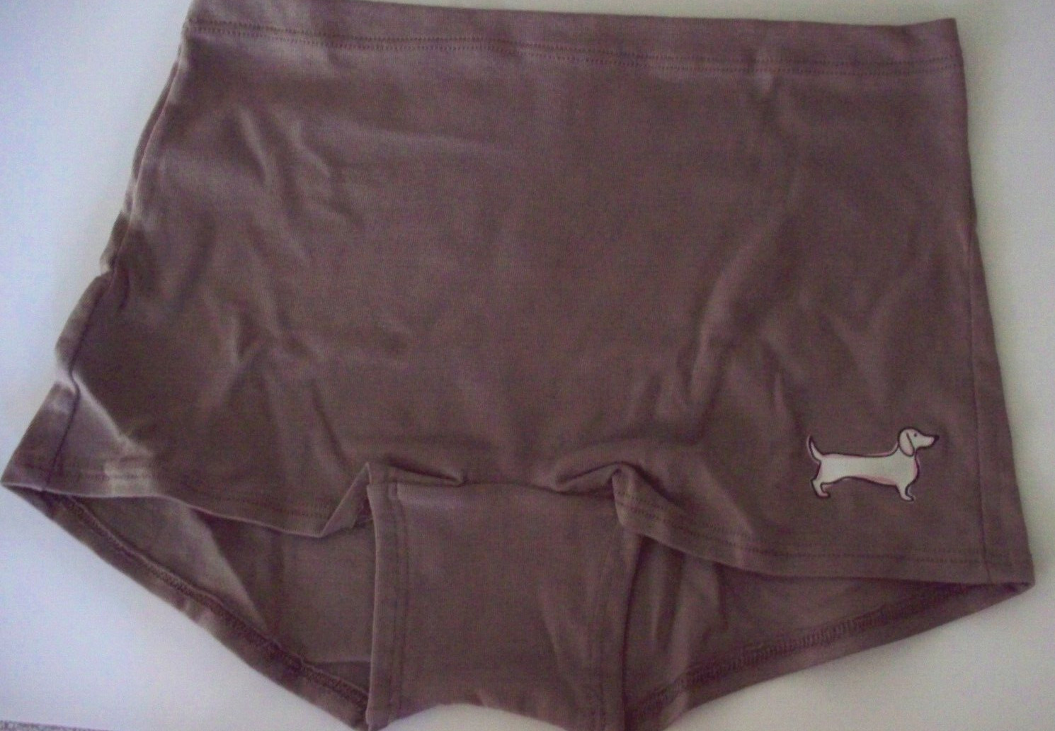 M Latte Taupe Weiner Cotton Low Rise Victorias Secret PINK Boyshort Brief Panty