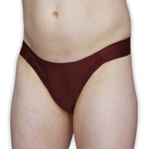 Brown Satin Tucking Gaff – Crossdresser & Transgender Smooth Front Panty