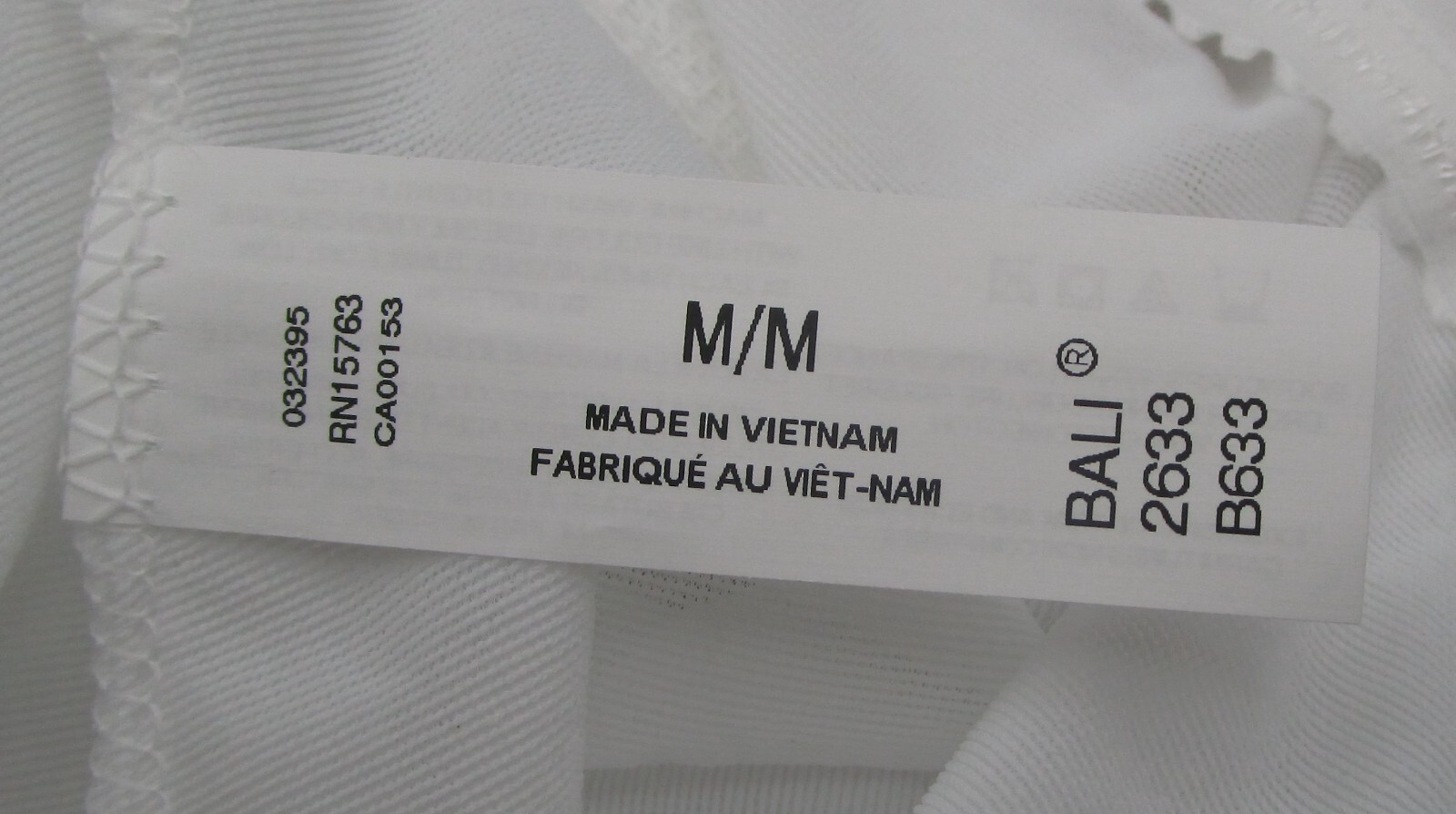 BALI ~ Medium / 6 ~ 2633 ~ NWT White SKIMP SKAMP Brief Panty