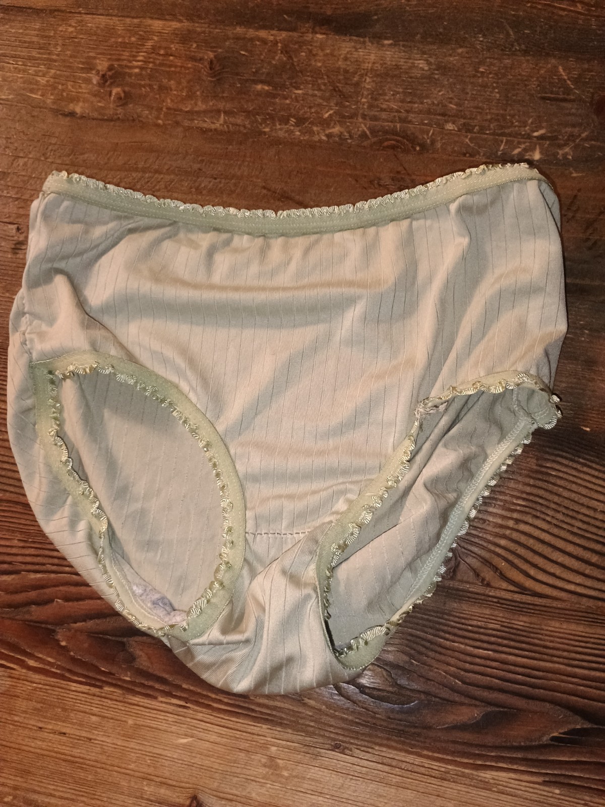 Women’s Brief Panties sage green Cotton Spandex Size L