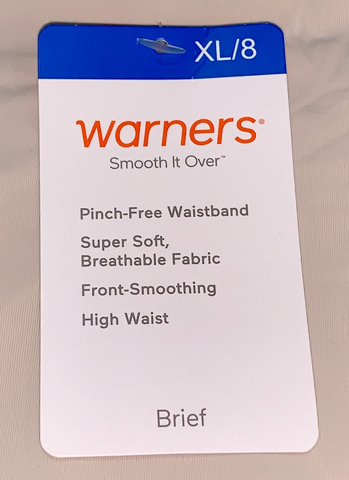 WARNERS Smooth It Over Butterscotch Nude Modern Brief Panty Womens Sz M L XL 2XL