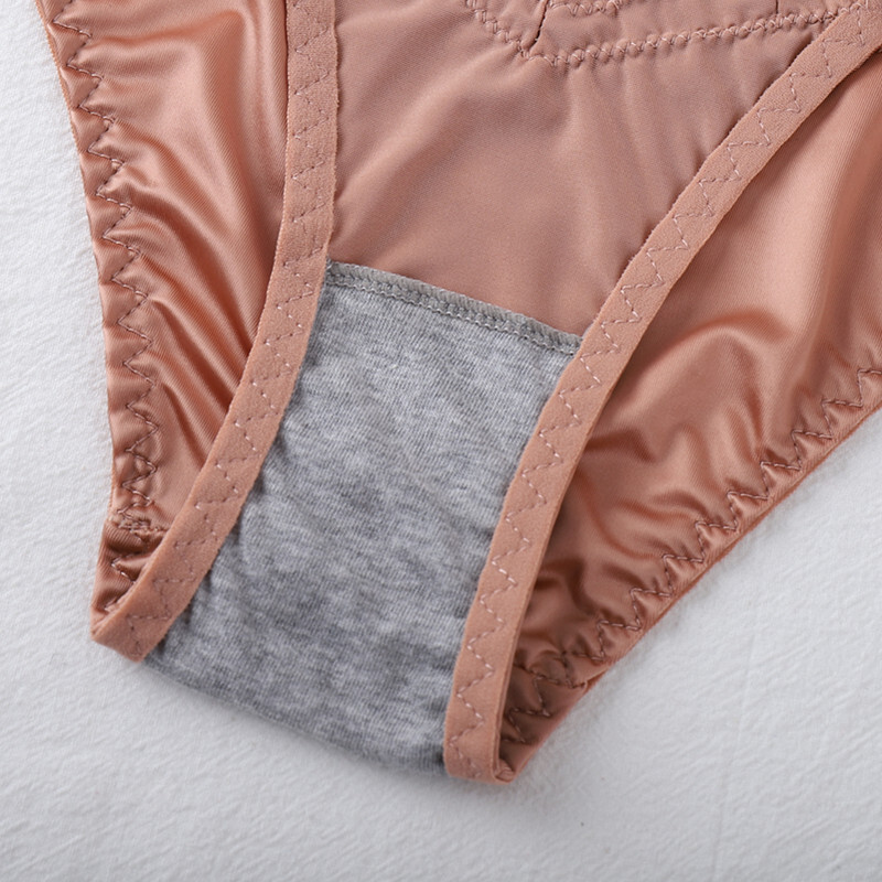 5-Pack Lot Womens Sexy Panties Smooth Satin Briefs High Cut Underwear Intimates