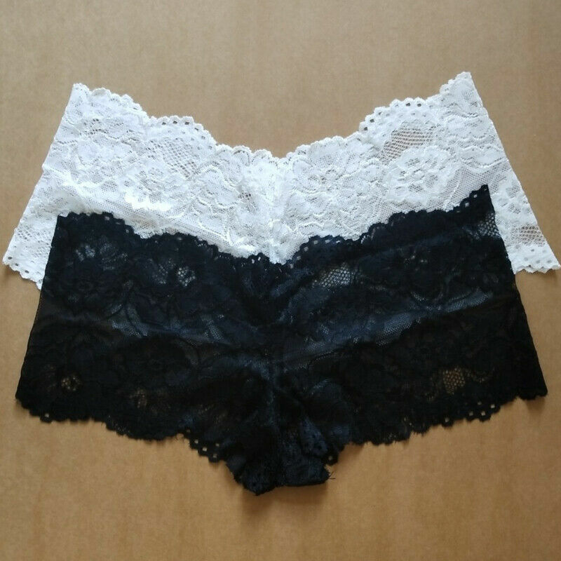 2pcs Womens Lace Panties Shorts Lingerie sexy hot French Knickers Underwear