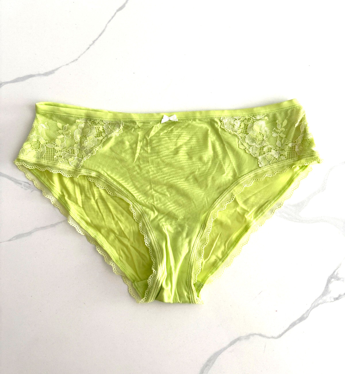 Victoria’s Secret Body by Victoria Lace Trim Hiphugger Panty Minty Green