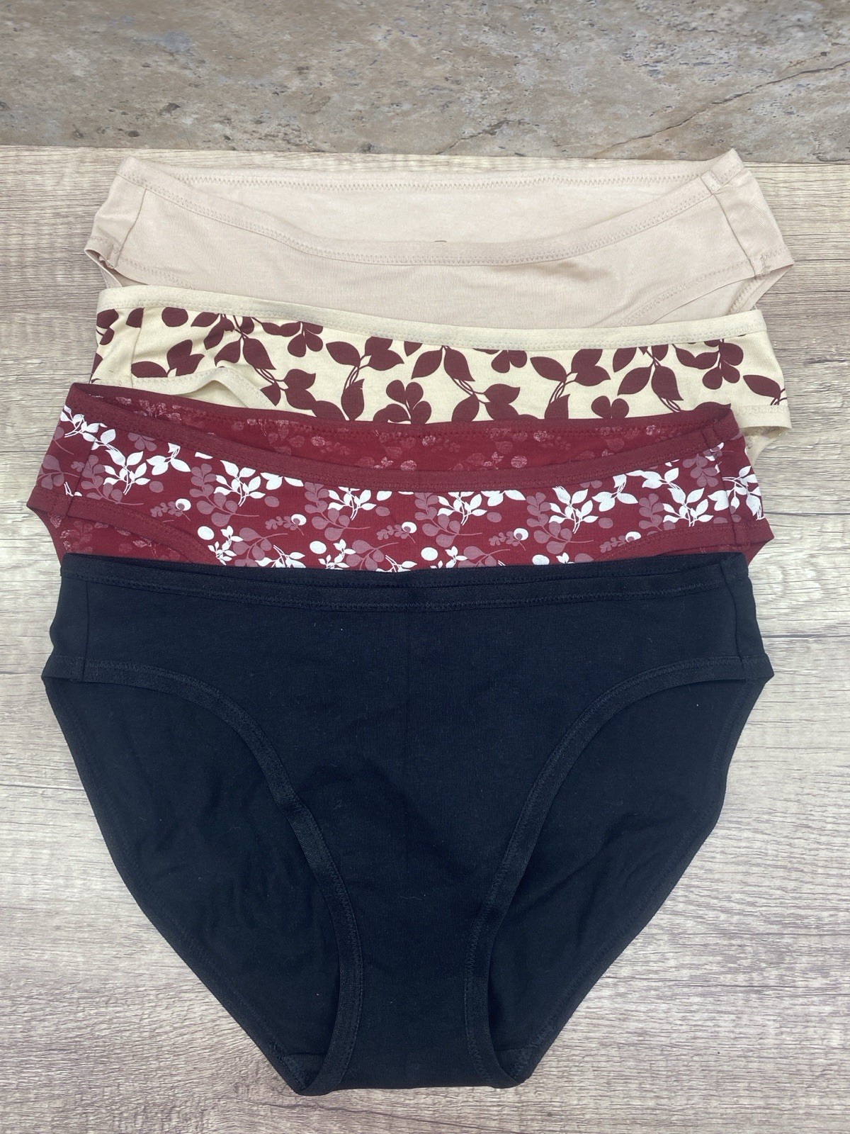 Pact Organic Cotton Boyshorts Briefs 4 Pack Women’s Size S Color Mix