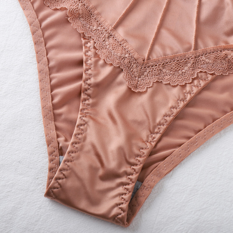 5-Pack Lot Womens Sexy Panties Smooth Satin Briefs High Cut Underwear Intimates
