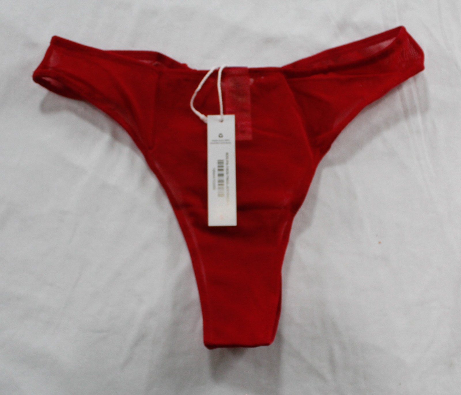Adore Me Women’s Lightweight Sheer Lovey Tanga Panty DH3 Dark Red Small NWT