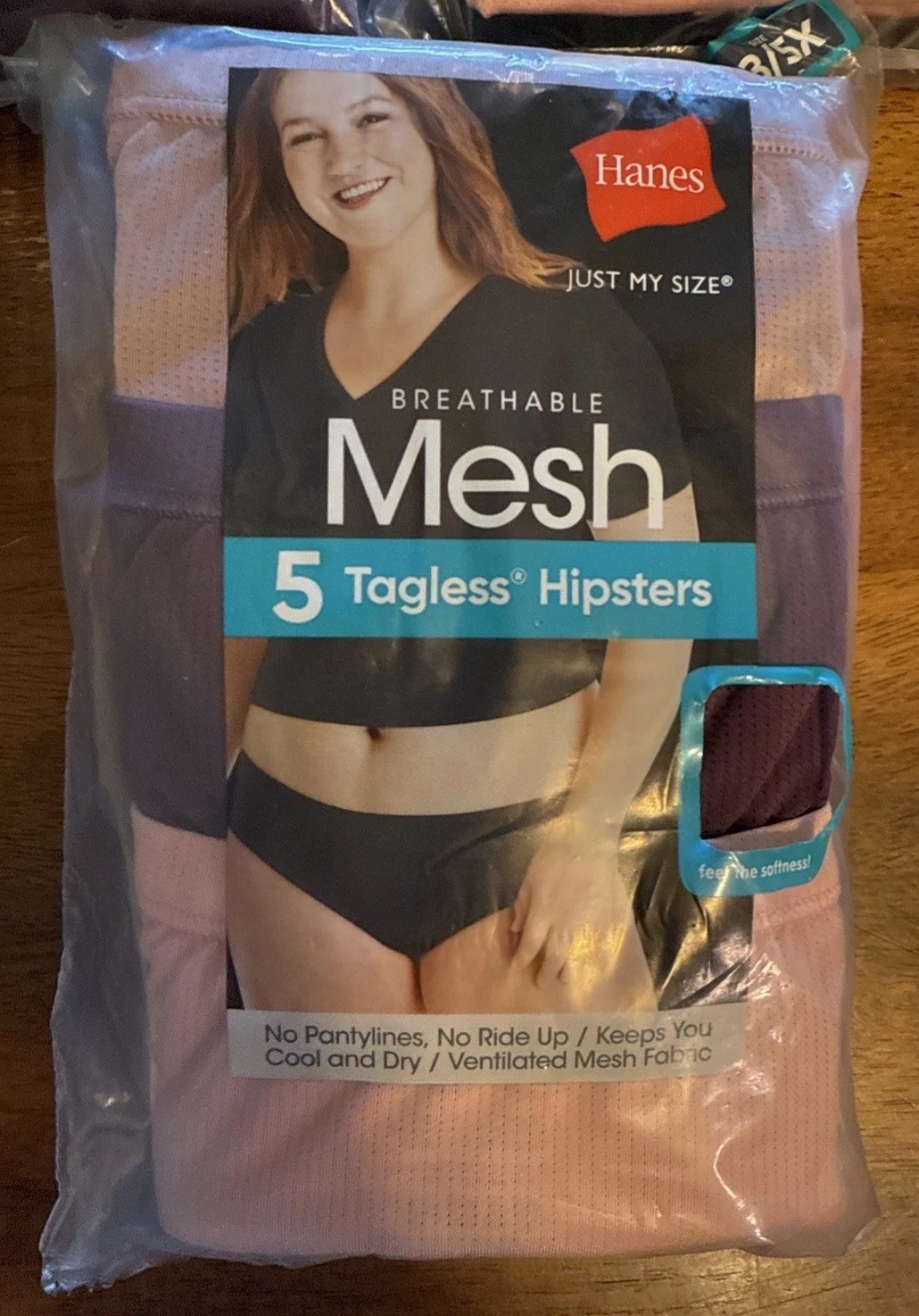 Hanes Just My Size Mesh Hipsters Tagless 13/5X NEW Plus Size 5X 13