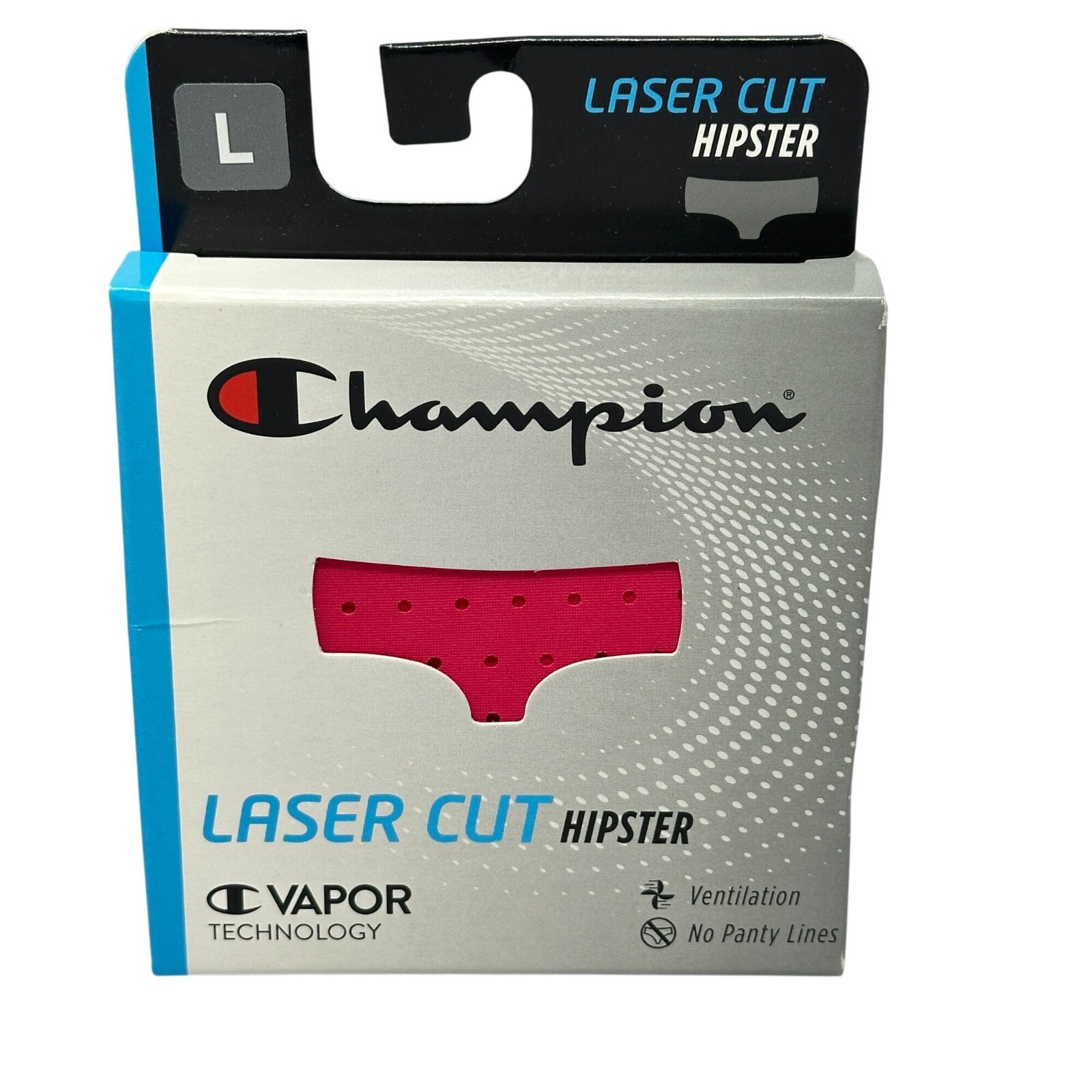 Champion Laser Cut Hipster Underwear L Pink Dotted Vapor Technology Lot of 4
