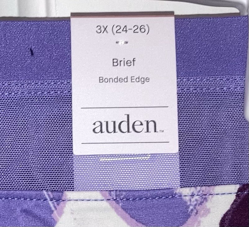 Auden Mesh Trim Briefs Purple Woman Plus Size 3X ( 24 – 26 ) Soft Lightweight