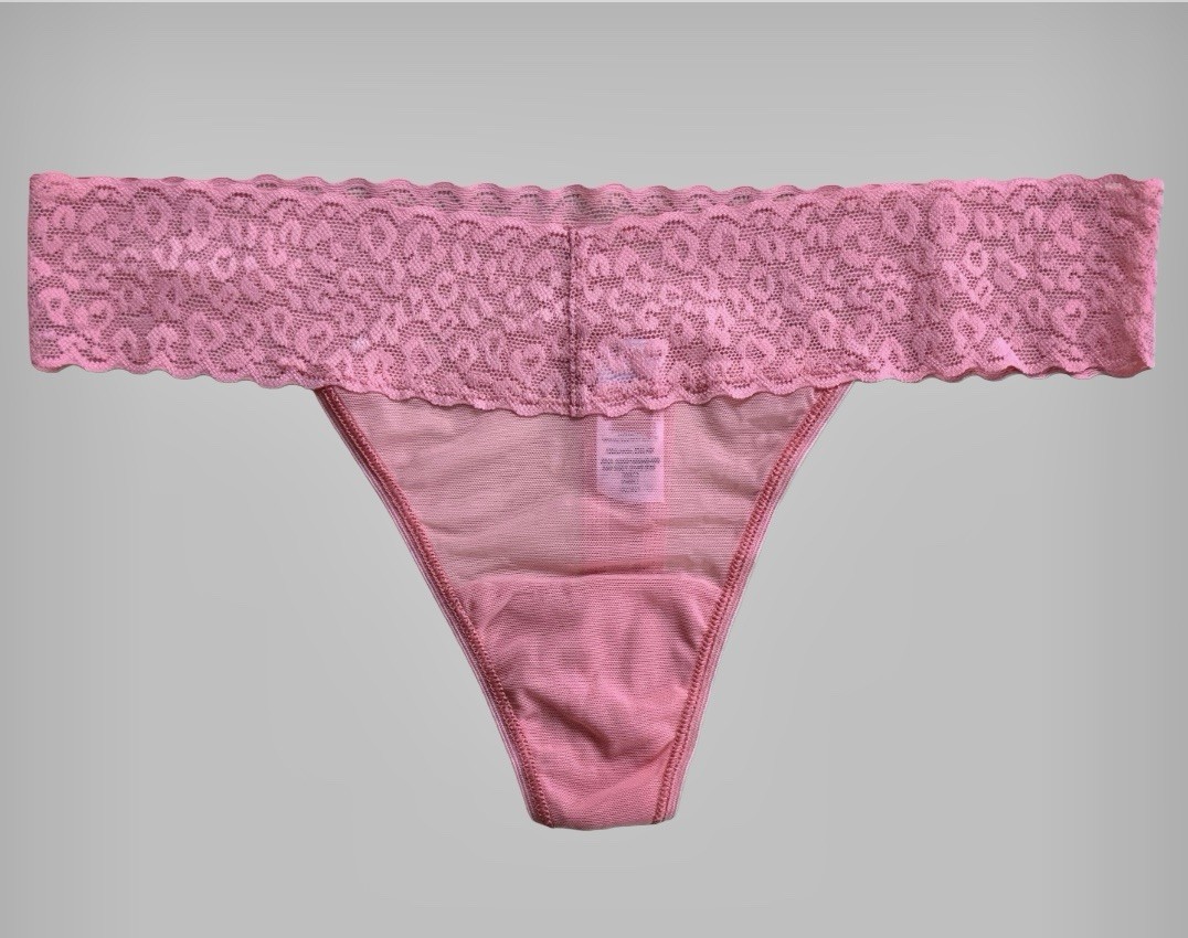George 5 Pack Pink Leopard Lace Mesh Thong UK 12