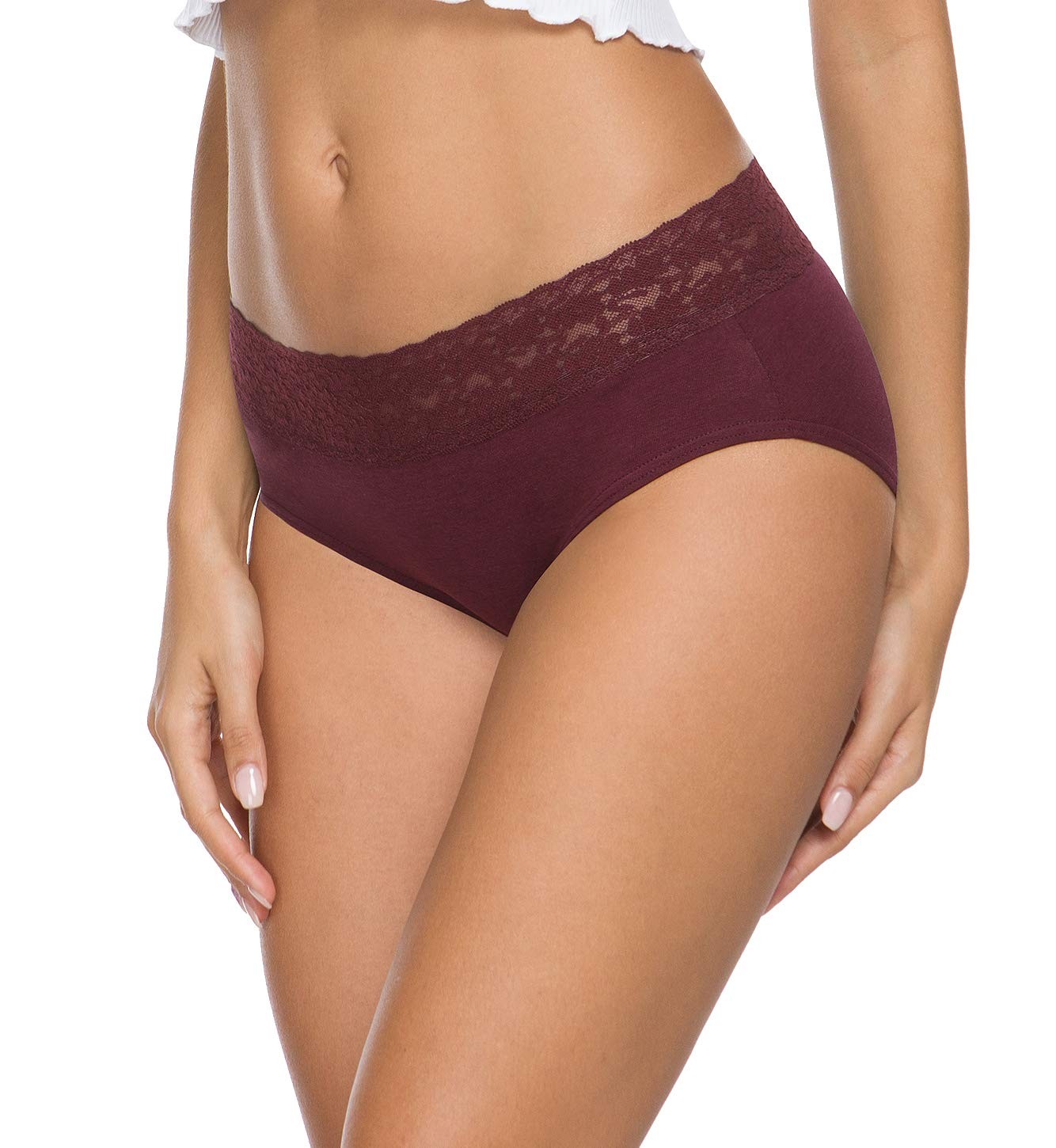 Cotton Panties for Women Bikini Underwear Hipster Underpants Lace Briefs Pack…