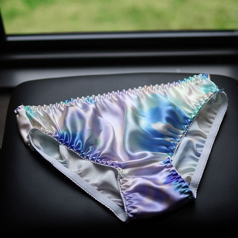 2026 New Silk Floral Panties for Women Maidens Knickers Prints Briefs Bottoms XL