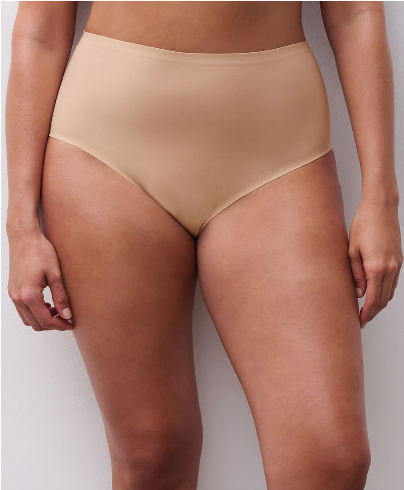 Chantelle ONE SIZE PLUS (1X-4X) SoftStretch Brief Panty 1137 NWOT Rose Beige