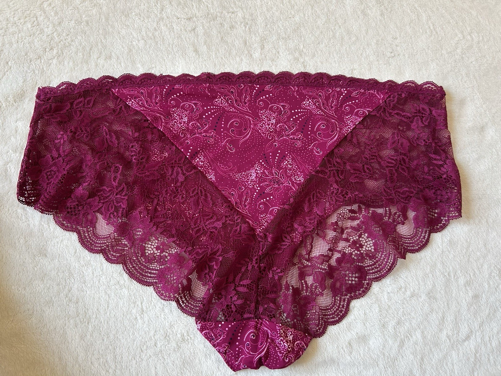 Joyspun Womens Assorted Microfiber & Lace Hipster Panties 3-Pack Sz XXXL (22)NWT