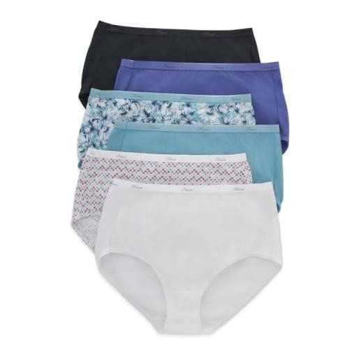 women’s Hi-Cut Panties Pack, 10 Assorted Solids/Prints/Heathers (Brief)