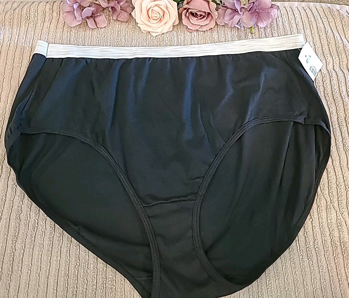 JMS – JUST MY SIZE 2 Pair Lot Cotton Comfort BRIEF Panties ~ Sz 12 ~ nwt