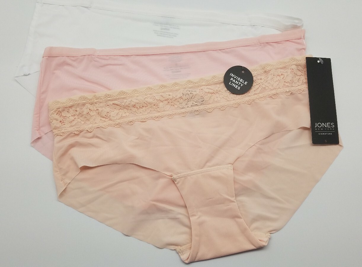 JONES 3-Pack Women’s Small Medium Large XLarge Nudes Invisible Panty Lines $36