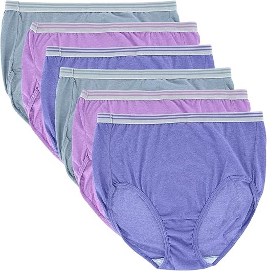 Fruit of the Loom Women’s Breathable Comfort Briefs 6-Pack – Soft Cotton Blend