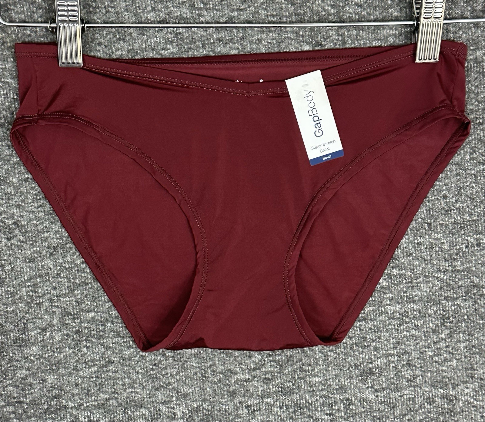 GapBody Breathe Bikini Underwear Panty Burgundy Size S NWT Polyester Blend