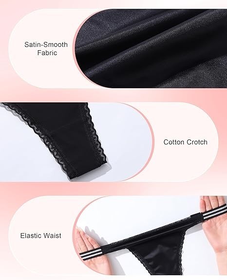 6 Tangas de Encaje suave Floral Ropa Interior Sexy Bragas de Moda para Mujer,,,,