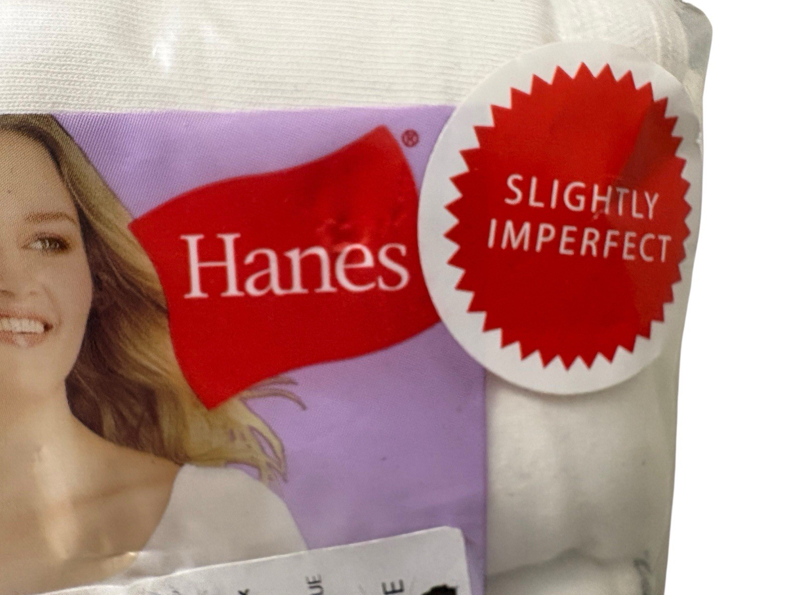 Hanes 6 Pair White Briefs Panties Breathable Cotton Size 8/XL Slightly Imperfect