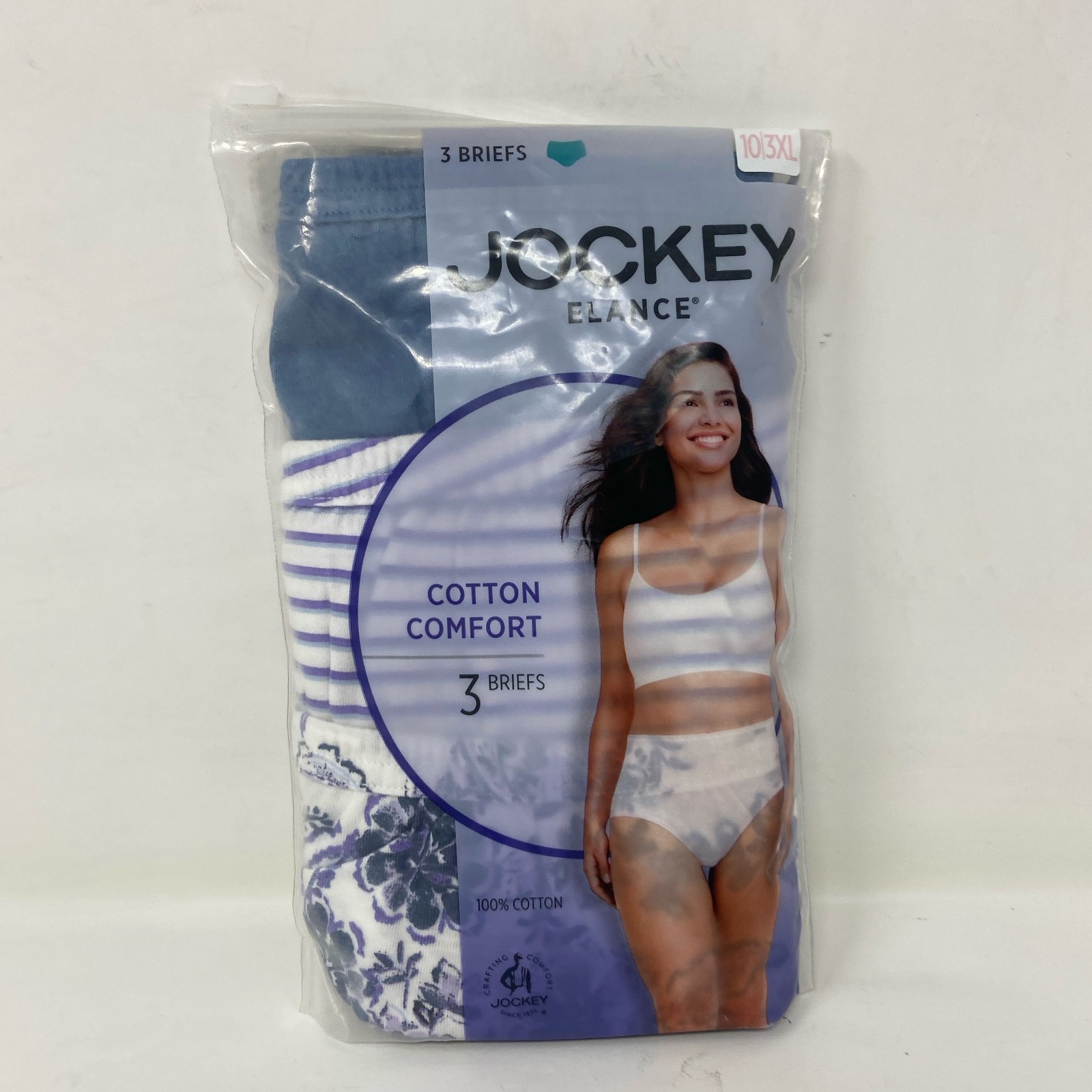 Jockey Elance Briefs 3-Pack Fresh Coast/Stripe/Floral 10/3XL