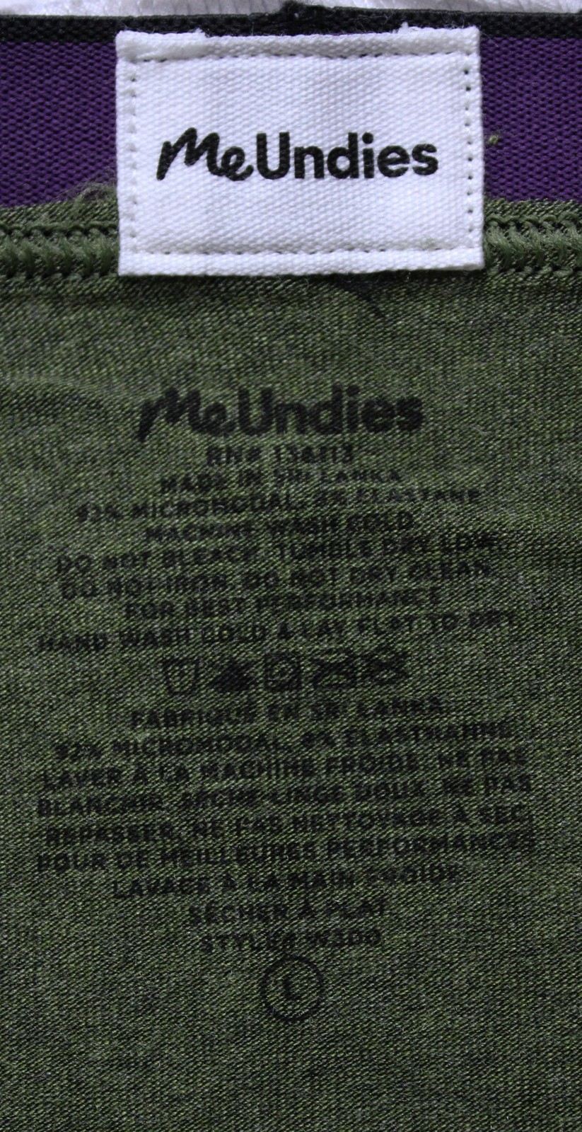 MeUndies Women’s UltraModal FeelFree Bikini DH3 Heather Olive Large NWT
