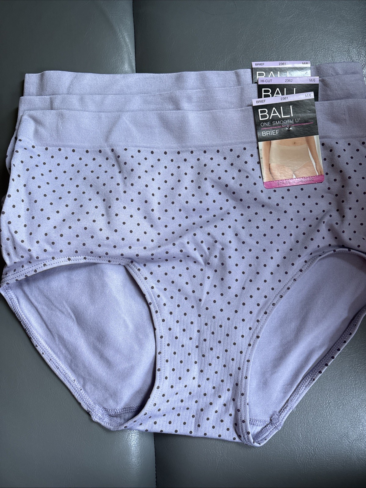 3 Bali One Smooth U Brief Panty M 6 NWT 2361 3 PACK