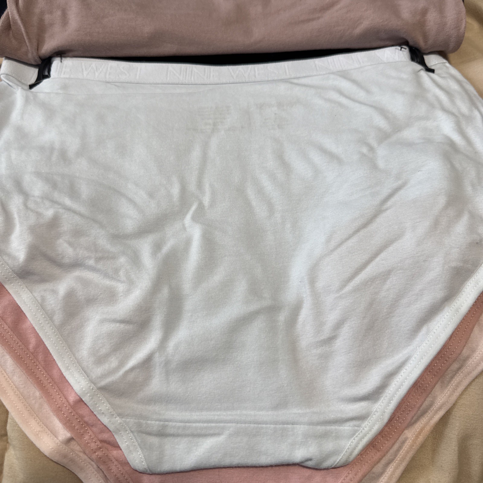 NINE WEST INTIMATES 5 PAIR SUPER SOFT BRIEF PANTIES UNDERWEAR MEDIUM COTTON