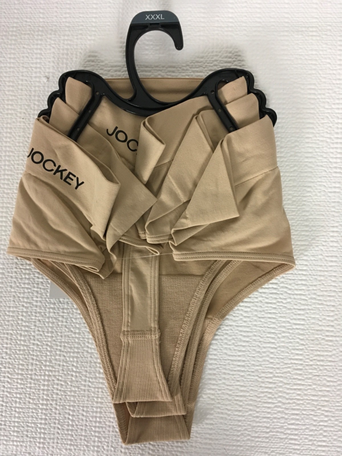 Jockey Essentials 3 Pack Thong Underwear Size XXXL Seamless Soft Stretch Tan New