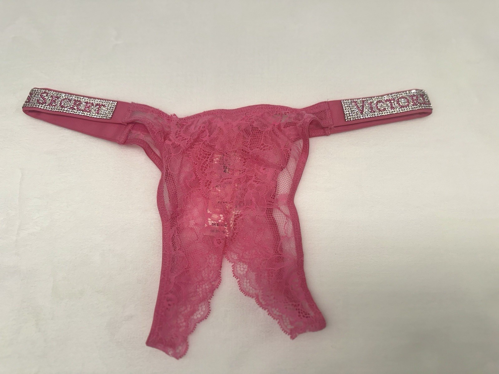 Victoria’s Secret Shine Strap Lace Open Brazilian🌹 ROSE GARDEN 🌹 MEDIUM
