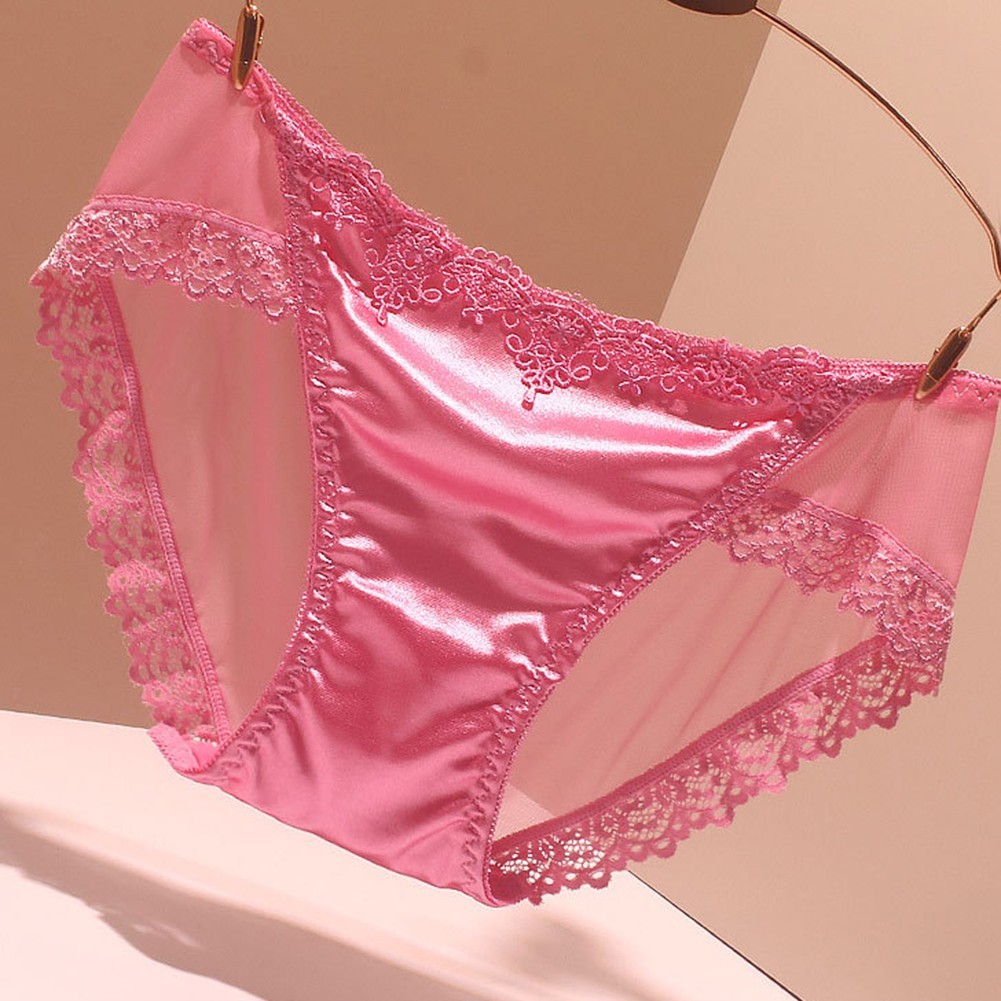 Women’s Lightweight Breathable Briefs Traceless Satin Silky Soft Underwear