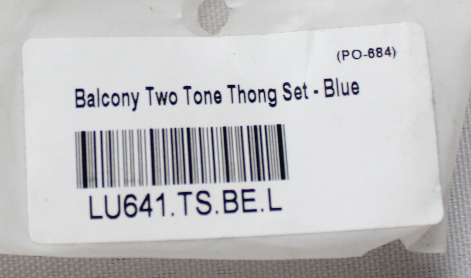 Lounge Women’s Balcony Two-Tone Mesh Floral Lace Thong DH3 Blue Large NWT