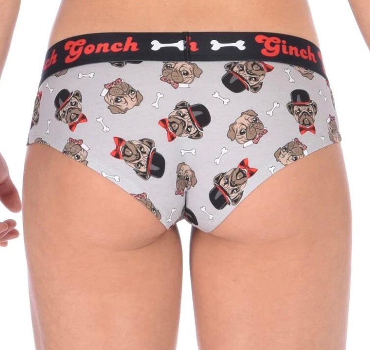Ginch Gonch GoGo Dog PUG LIFE Women’s Fun Cotton Underwear EXTRA SMALL XS NIP