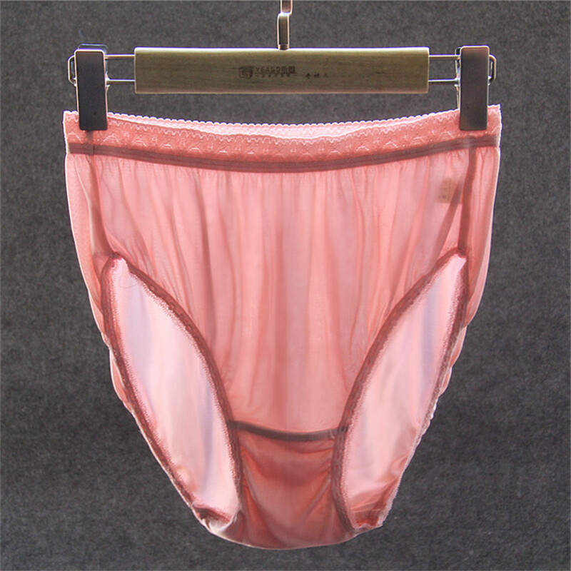 5 Pairs/lot Woman Knitted Silkworm Silk Briefs Knickers Panties Underdress L—XXL